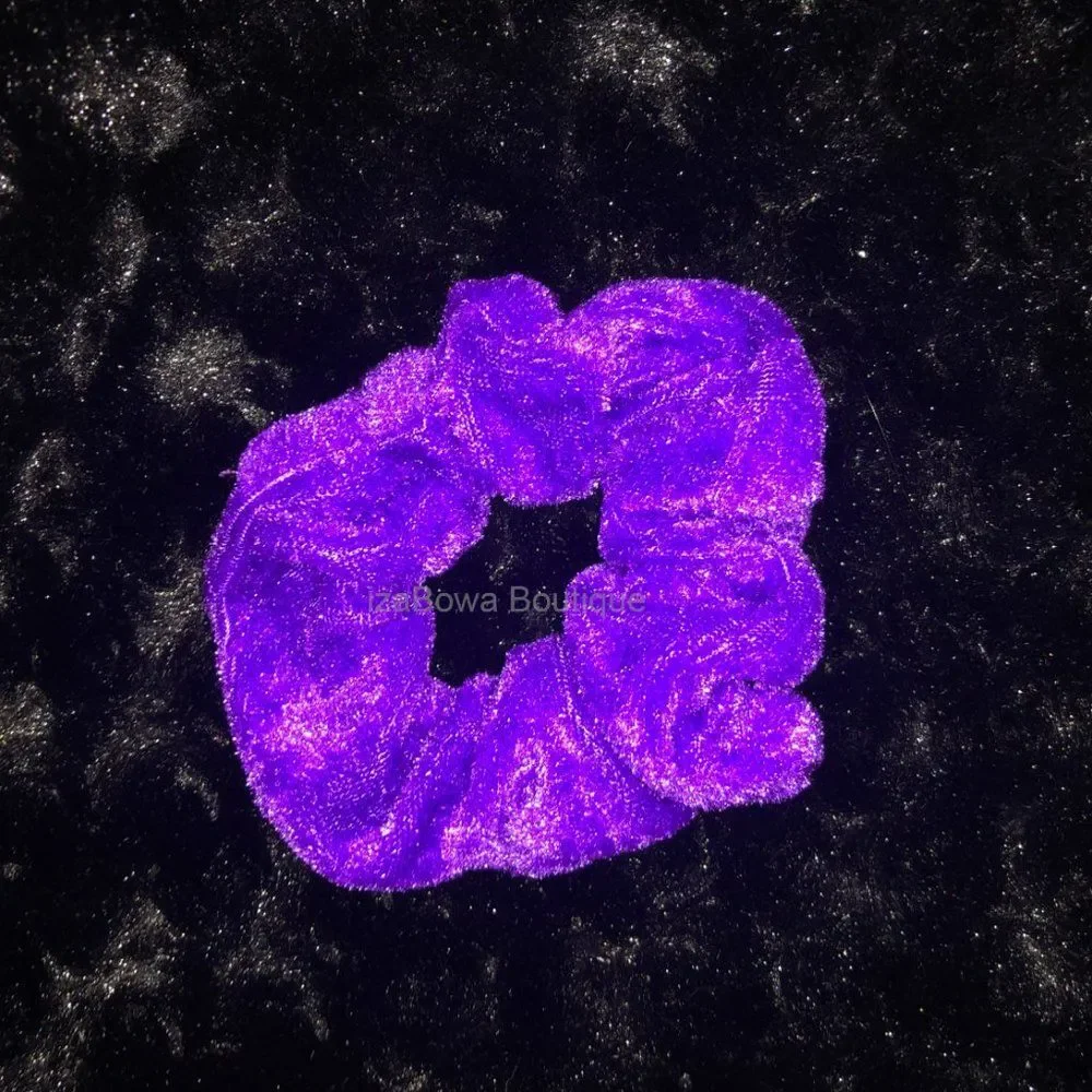 Aubergine Velvet Scrunchie   (kids)  SC2807  Handmade NWT Boutique